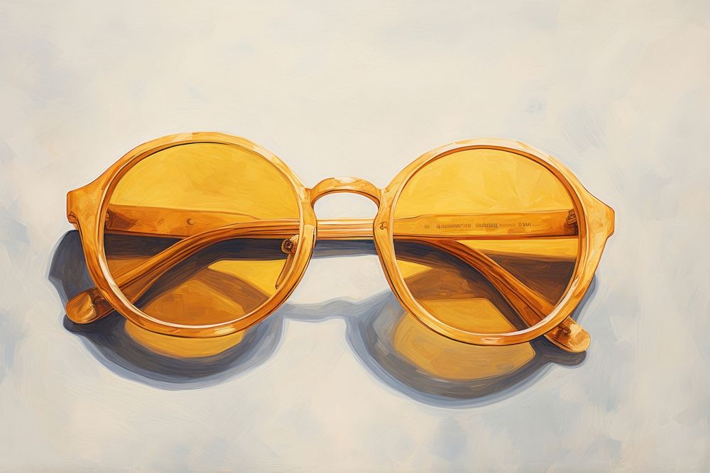 Clsoe up on pale sunglass sunglasses painting accessories.