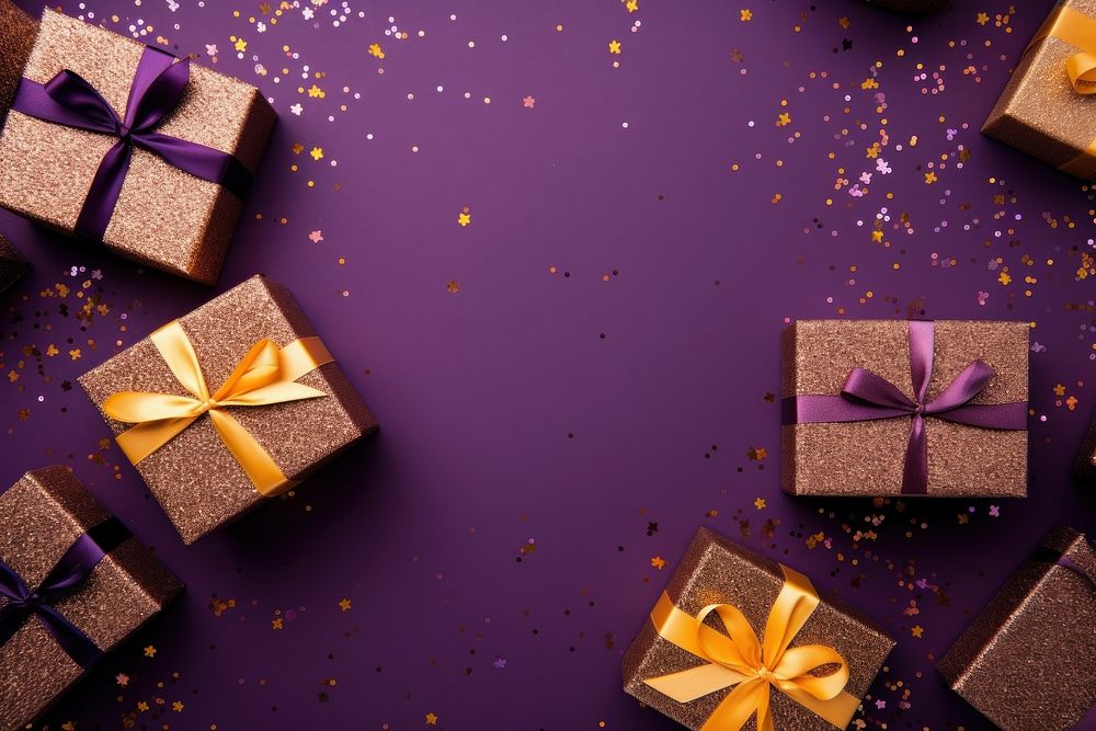 Gift boxs backgrounds purple celebration.
