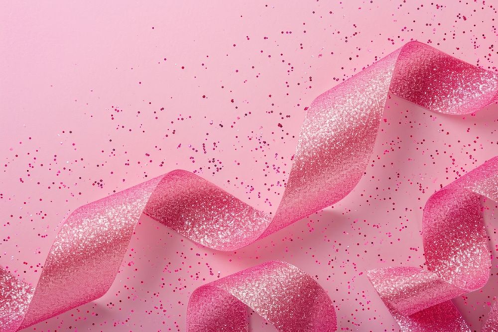 Pink glitter backgrounds ribbon.