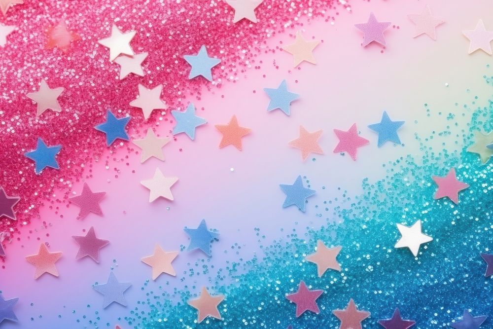 Star rainbow glitter backgrounds confetti.