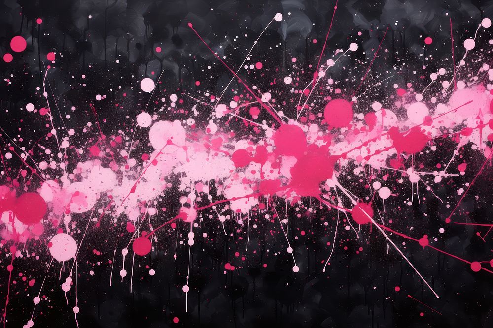 Black with pink spray backgrounds pattern splattered.