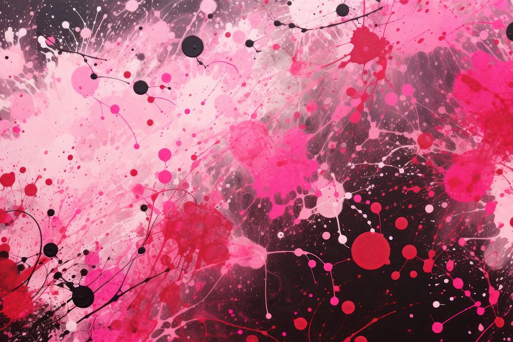 Black with pink spray backgrounds pattern splattered.