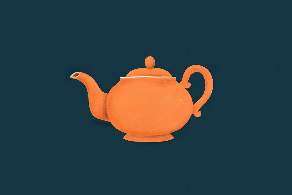 Chalk style teapot text art cup.