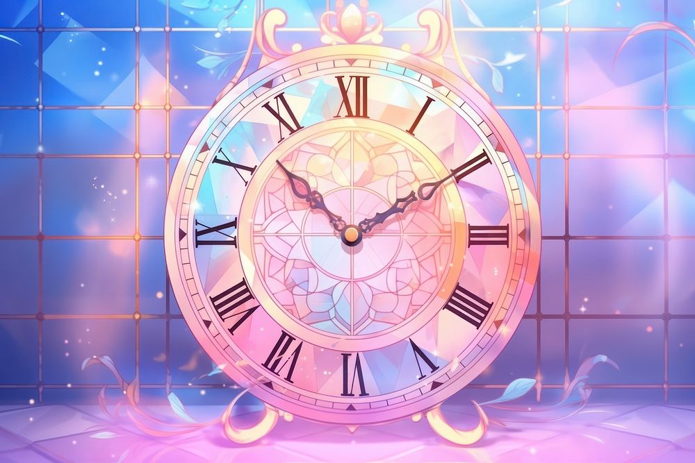 Clock holography decoration accuracy pattern.