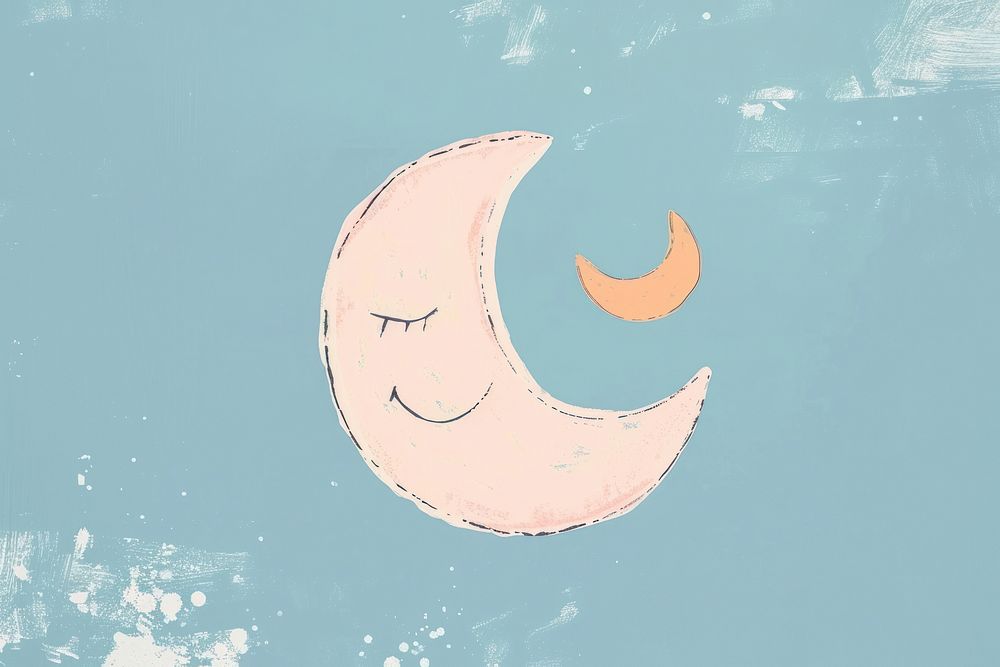 Cute moon illustration astronomy outdoors nature.