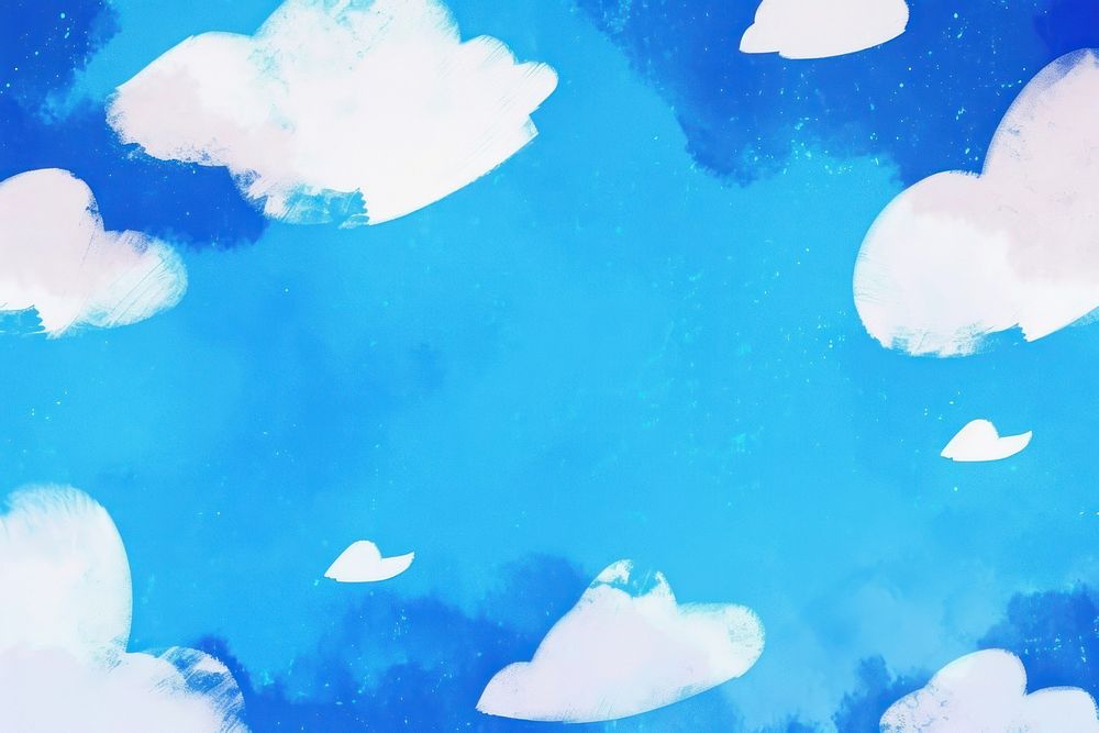 Cute blue sky and cloud illustration outdoors nature animal.