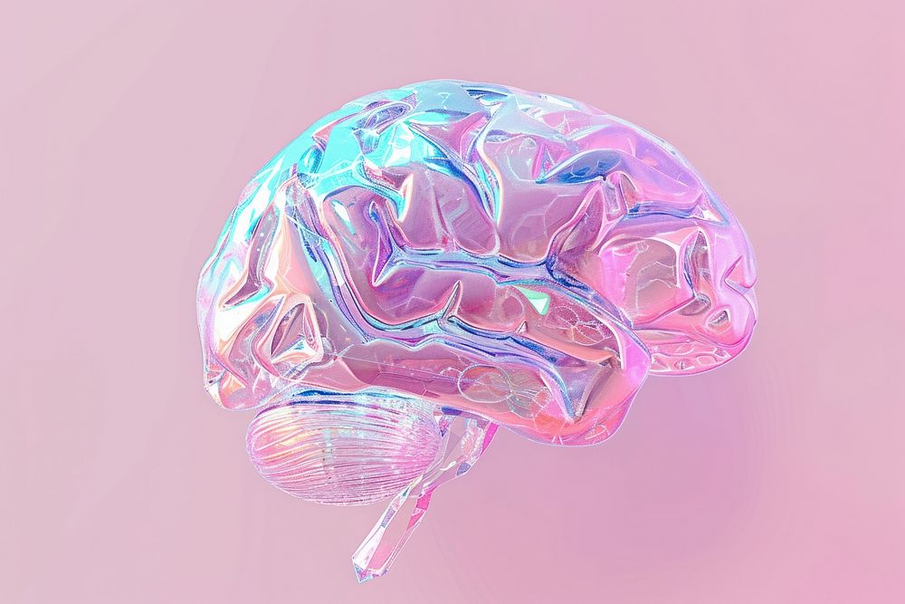 Brain anatomy holography art transparent chandelier.