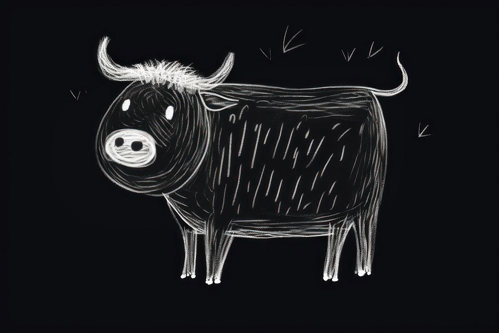 Cow livestock drawing animal.