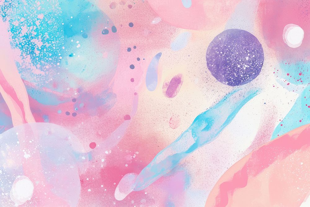 Cute pastel galaxy illustration painting graphics outdoors.