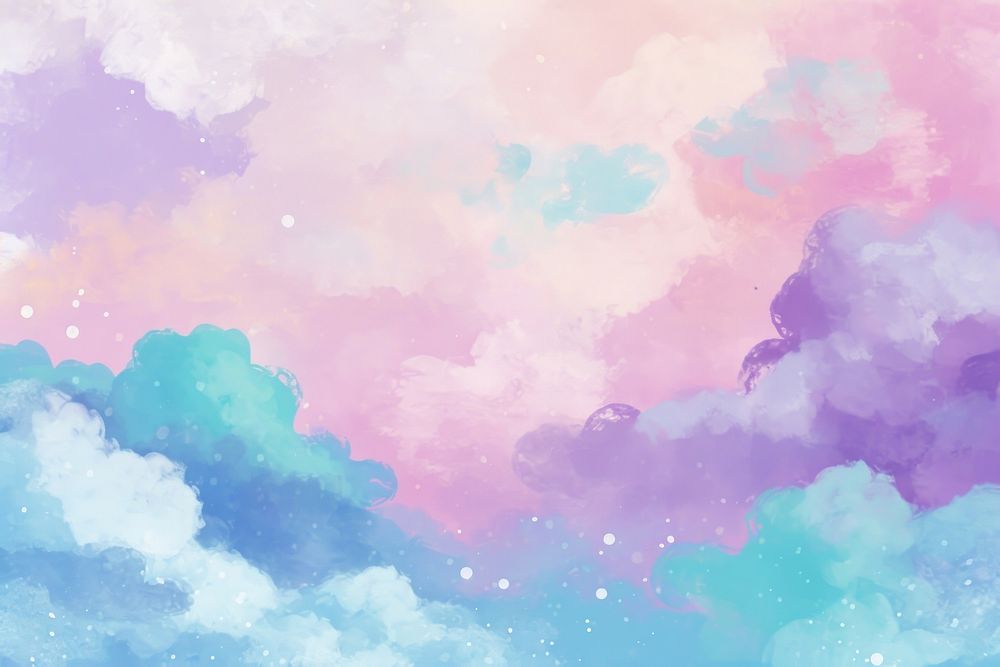 Cute pastel sky illustration painting outdoors nature.