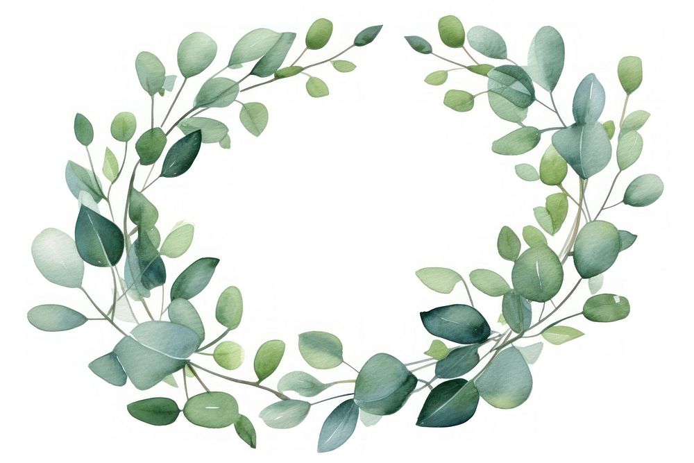 Eucalyptus wreath leaf pattern.