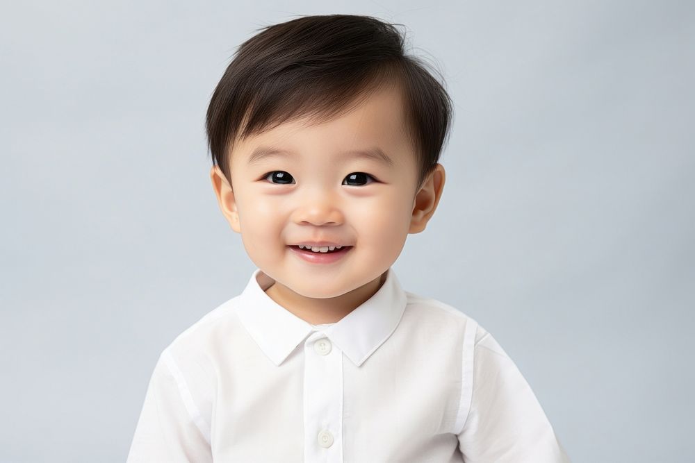 Asian toddler smiling smile baby.