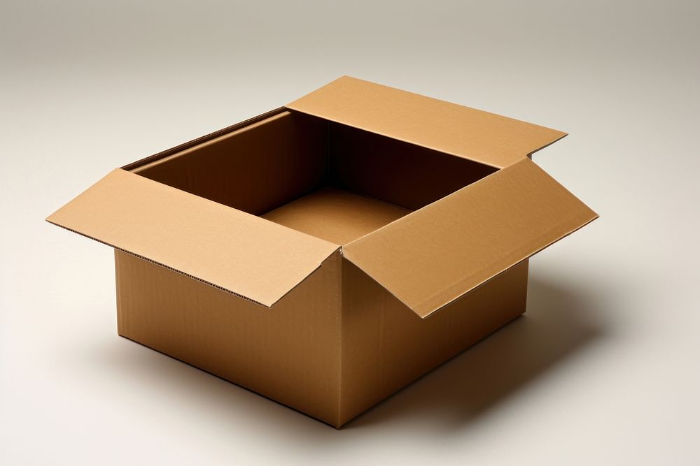 Brown box open cardboard carton simplicity.