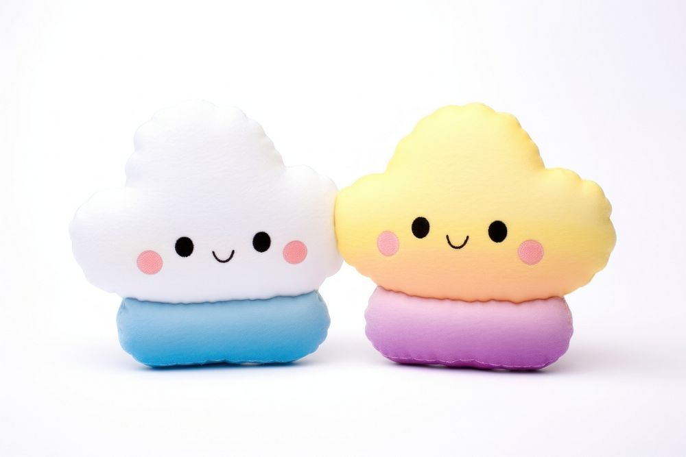 Stuffed doll cloud and rainbow plush cute toy.