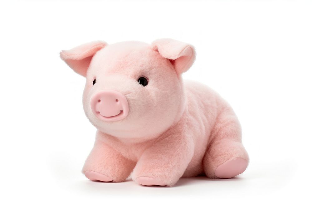 Stuffed doll pig animal mammal cute.