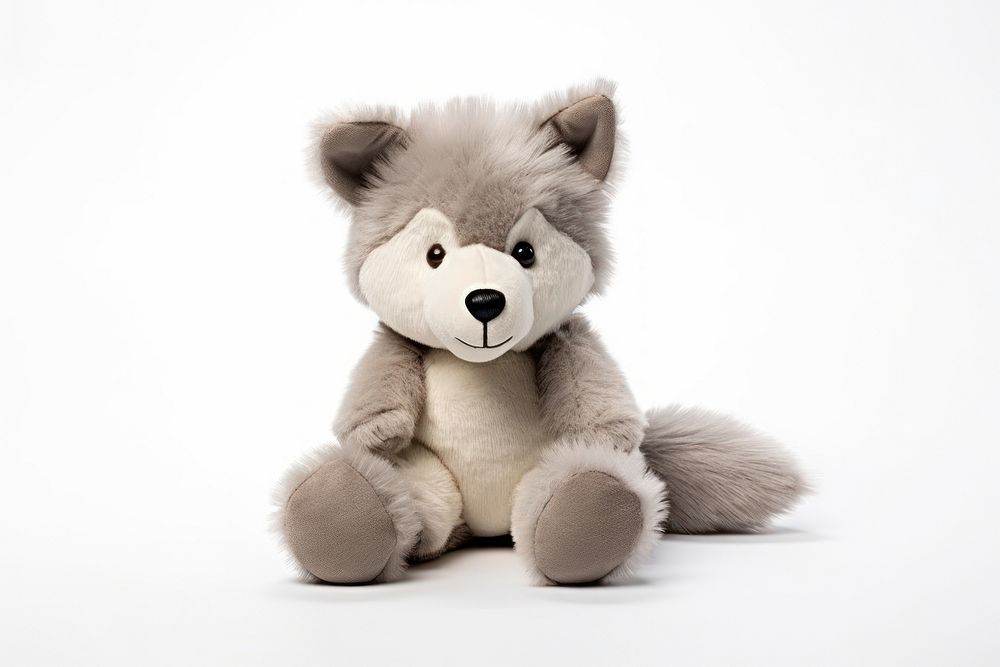 Stuffed doll wolf plush cute toy.