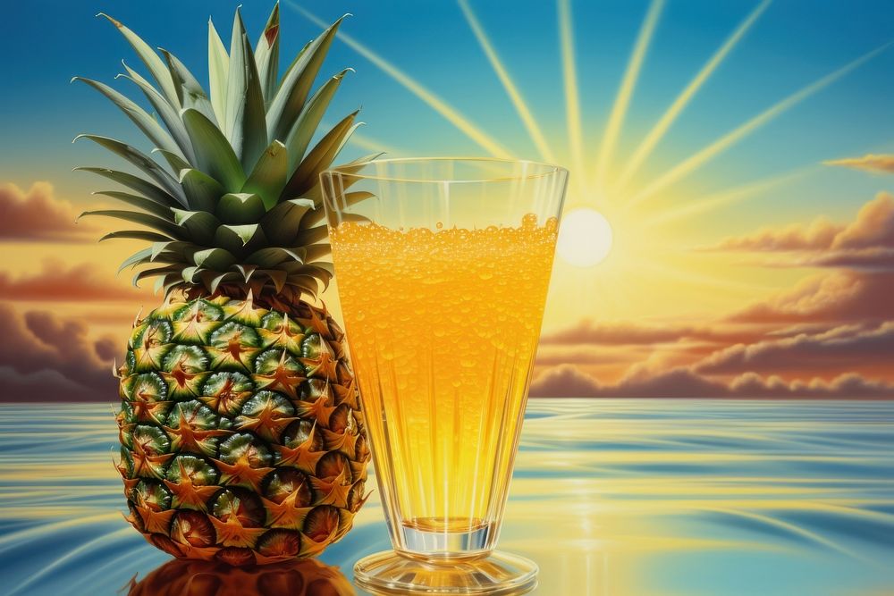 Pineapple juice fruit plant food.
