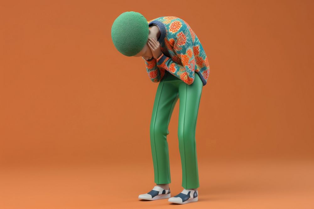 Sad man standing activity footwear. AI generated Image by rawpixel.