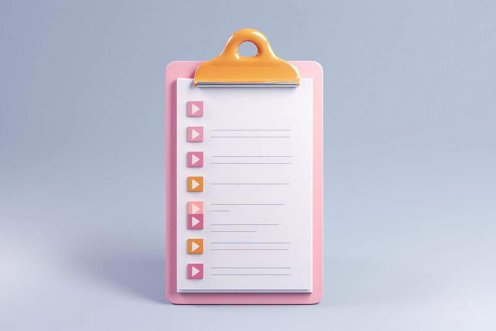 Checklist icon transparent glass document letterbox absence.