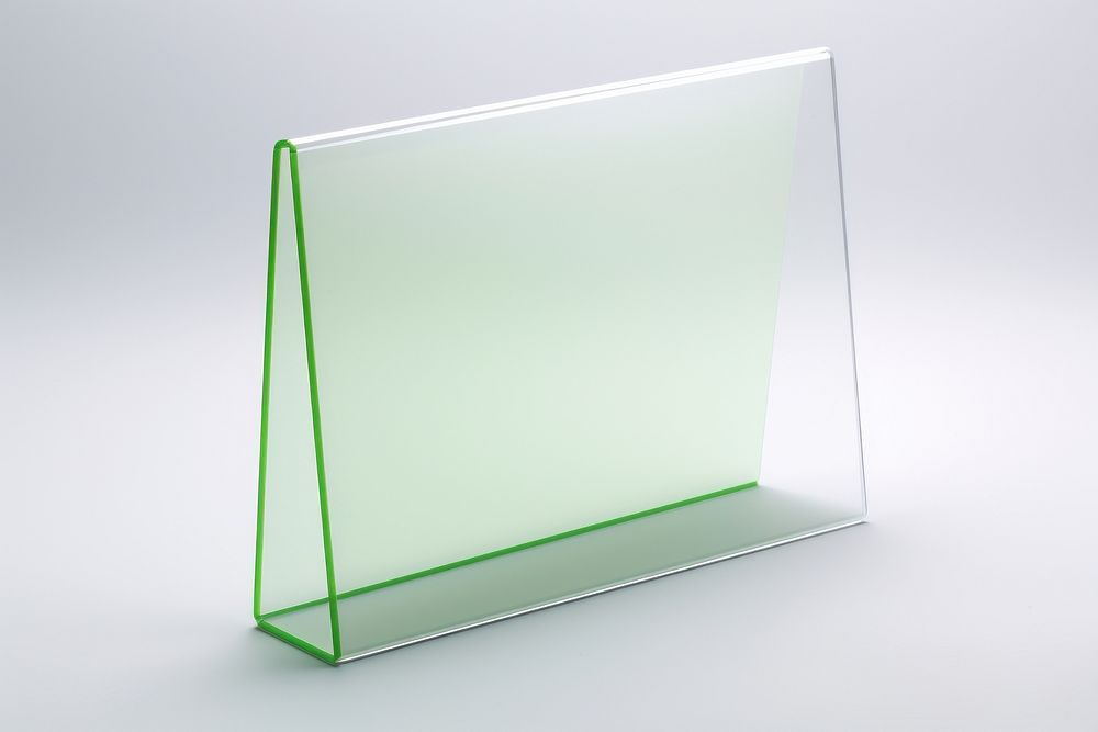 Clean folder transparent glass white background simplicity rectangle.