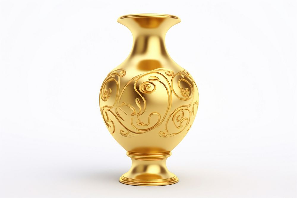 Ancient vase porcelain pottery gold.