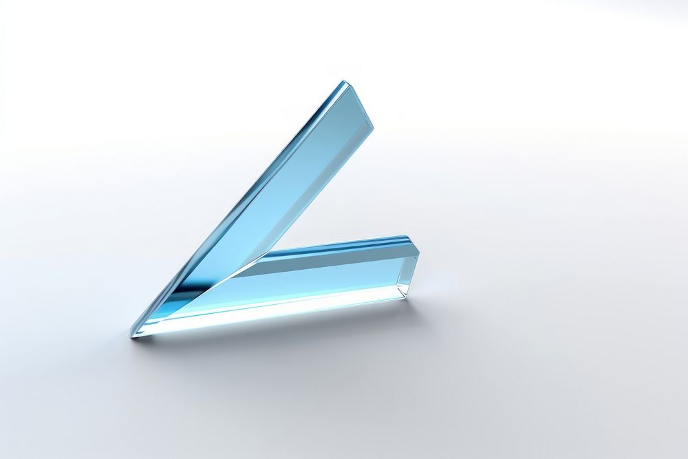 Arrow cursor transparent glass white background simplicity triangle.