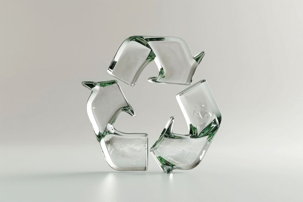 Garbage thrower recycle symbol cosmetics jewelry perfume.