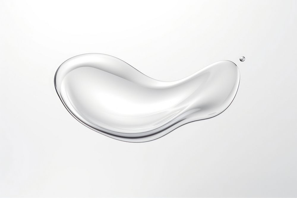 Fluid drop transparent glass white simplicity porcelain.