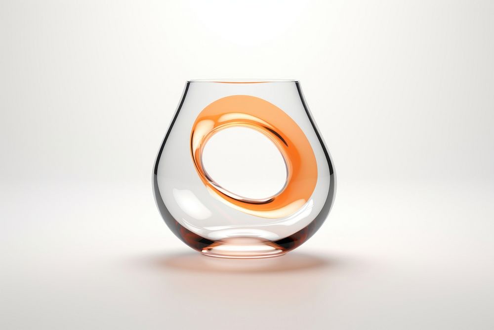 Fluid symbol transparent glass vase refreshment simplicity.