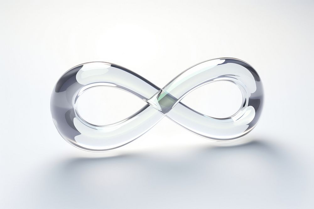 Infinity symbol transparent glass accessories accessory platinum.