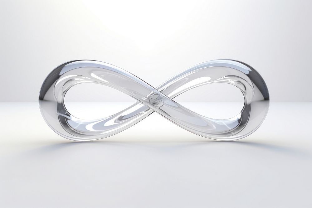 Infinity symbol transparent glass white background accessories accessory.
