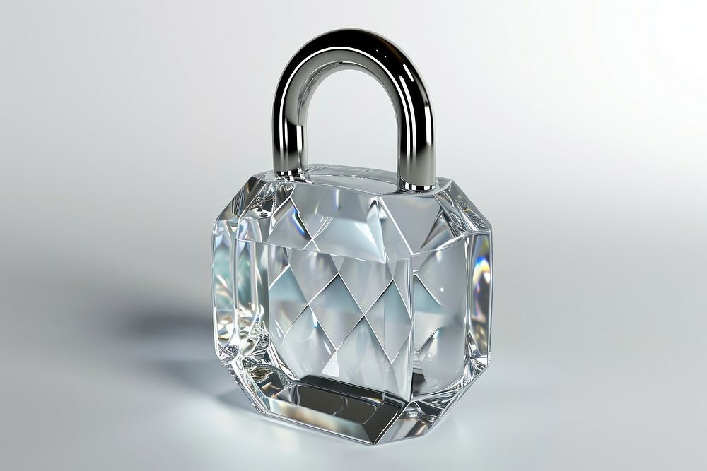 Lock transparent glass protection cosmetics security.