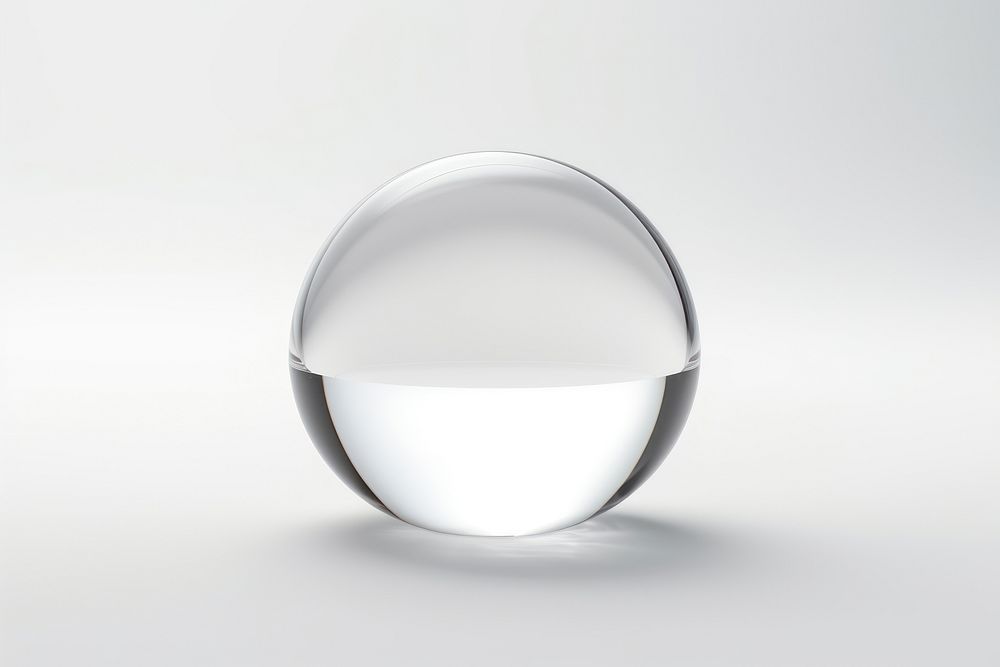 Sphere transparent glass simplicity reflection platinum.