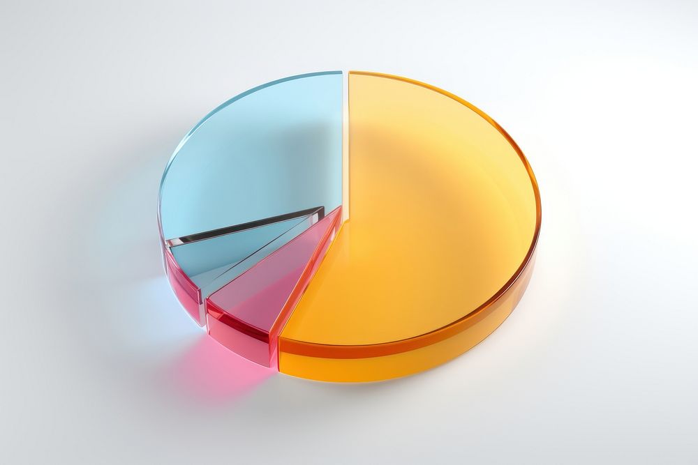 Pie chart white background investment furniture.