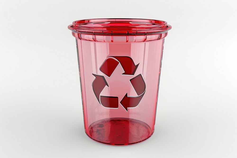 Recycle icon glass white background drinkware.