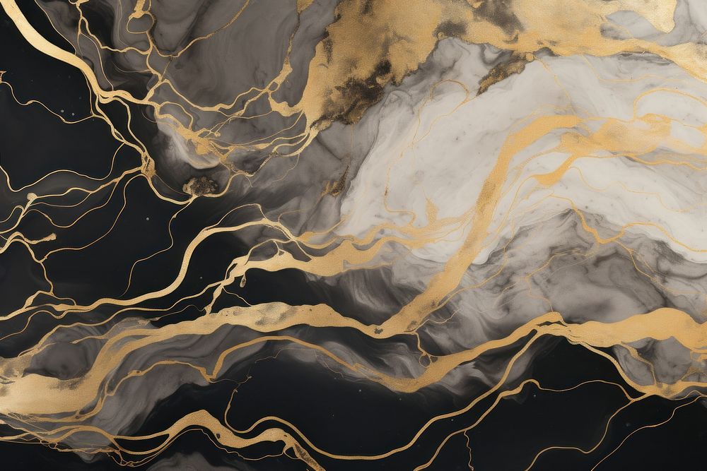  Marble painting nature gold. AI generated Image by rawpixel.