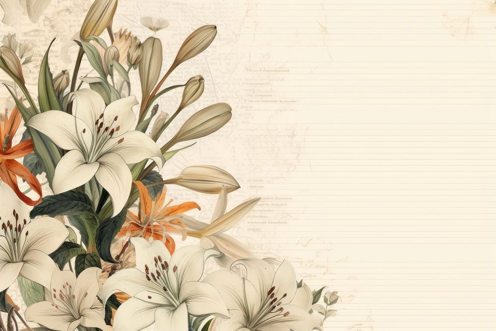 Delicate lilies backgrounds pattern flower.