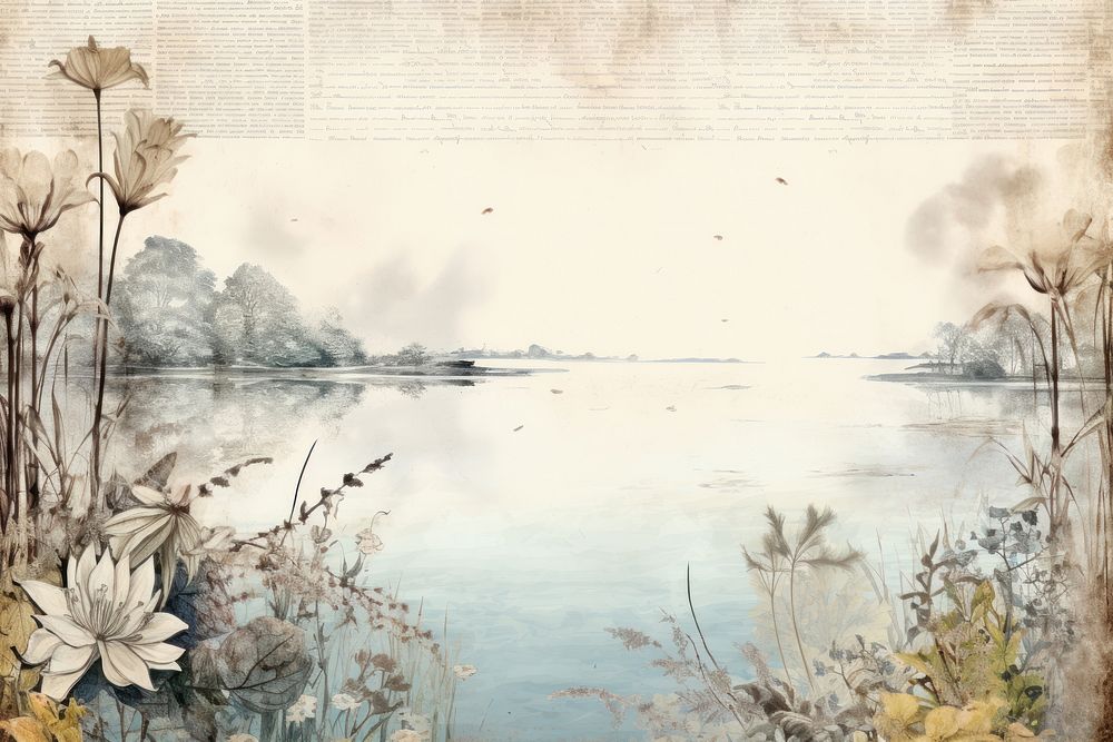 Lake scenery outdoors paper tranquility.