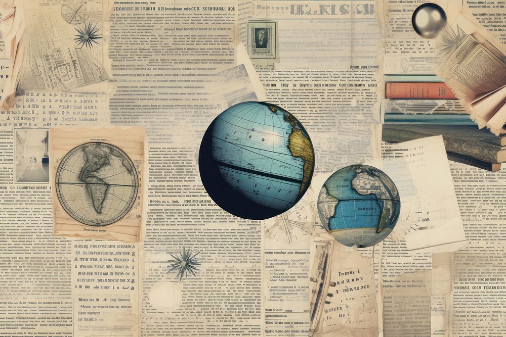 Educational newspaper space collage.