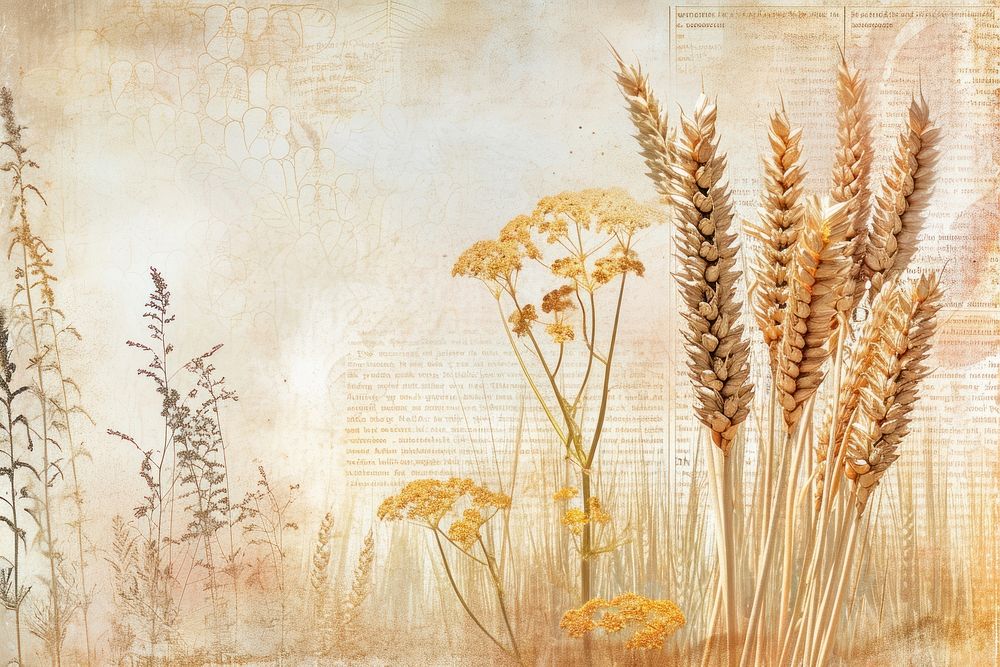 Wheat backgrounds painting field.