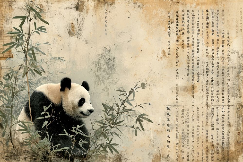 A panda wildlife pattern animal.