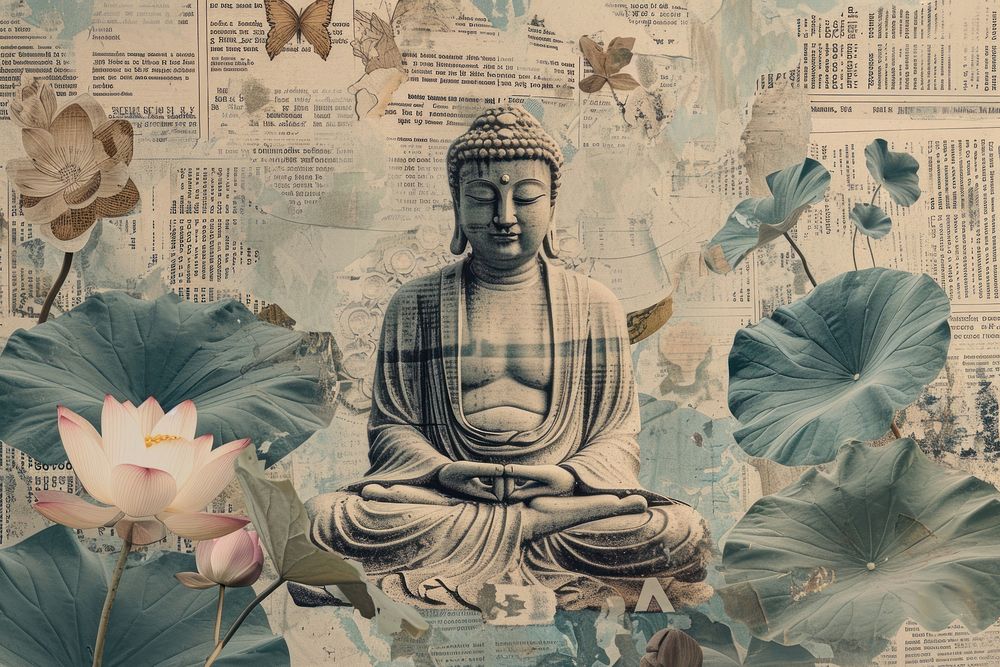 A peaceful Buddha backgrounds flower buddha.