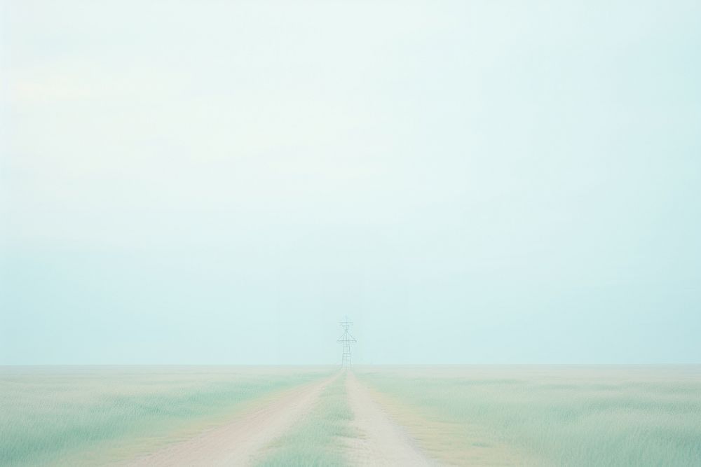  Dreamy pastel country road and power lines background backgrounds landscape outdoors. AI generated Image by rawpixel.