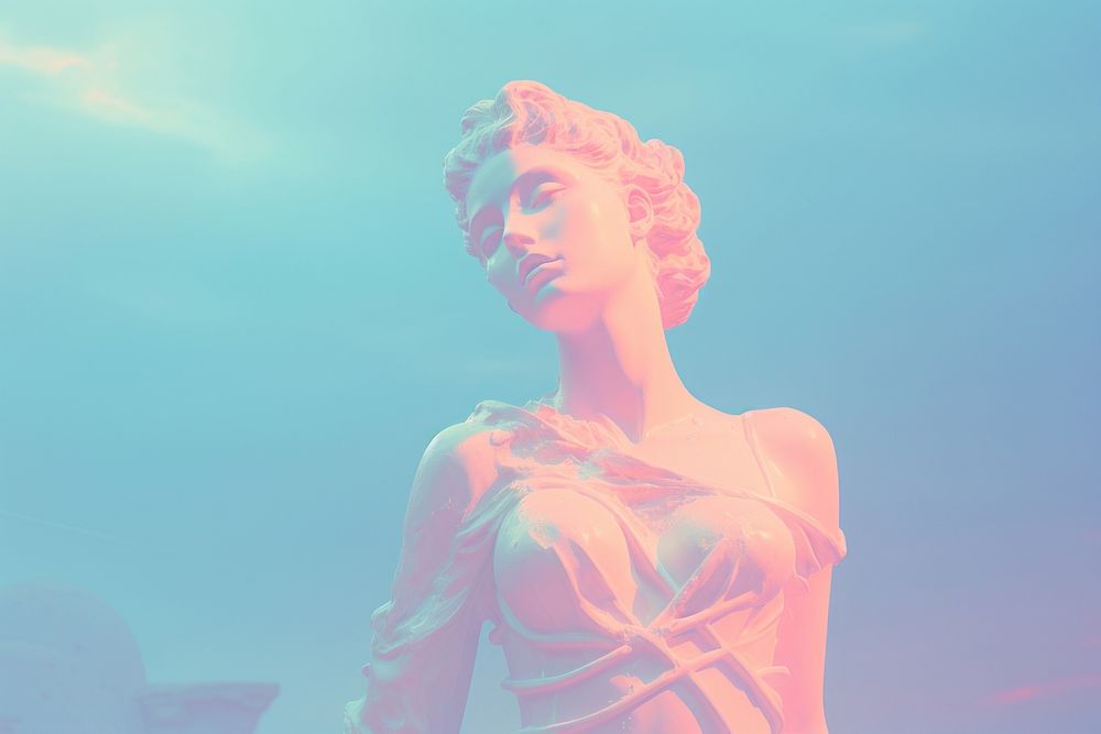  Roman Statue background adult sunlight portrait. AI generated Image by rawpixel.
