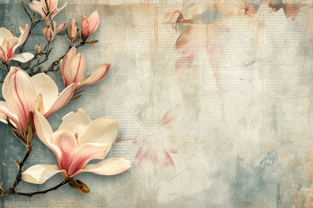 Magnolia backgrounds blossom flower.
