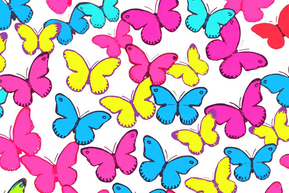 Hand drawn butterfly background backgrounds pattern petal.