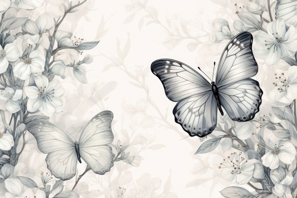 Backgrounds butterfly pattern flower.