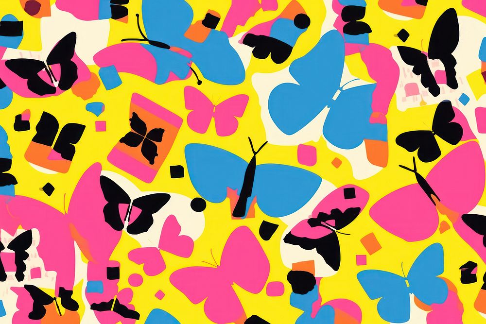 Lat vector vibrant butterfly pattern backgrounds magnification creativity.