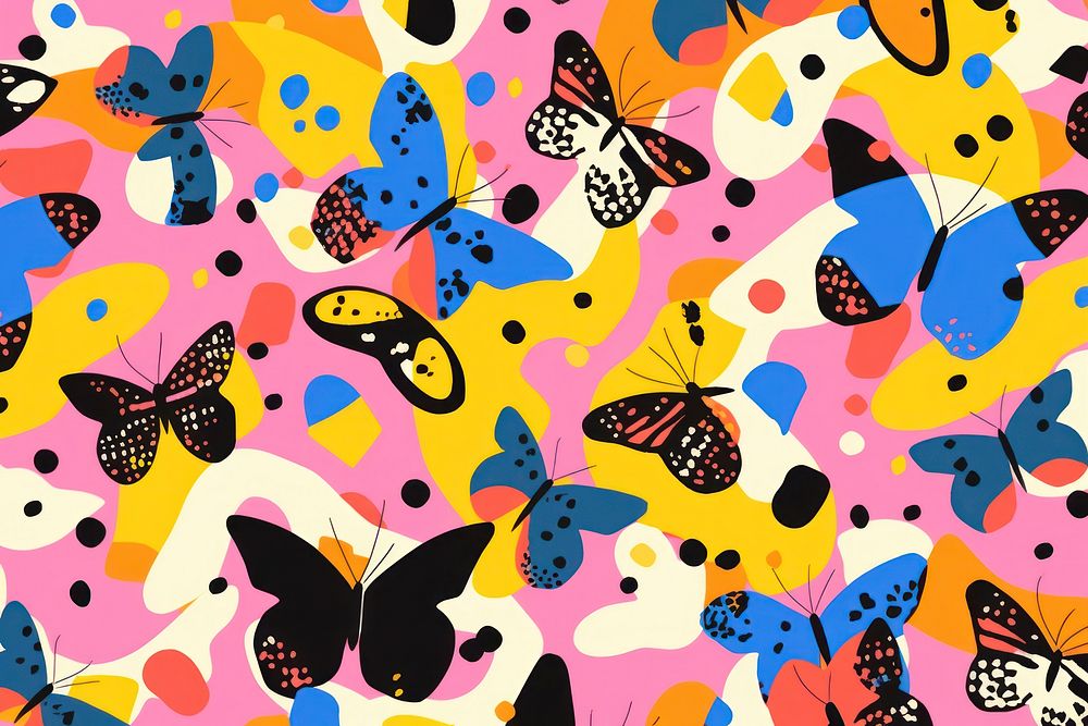 Lat vector vibrant butterfly pattern backgrounds graphics creativity.