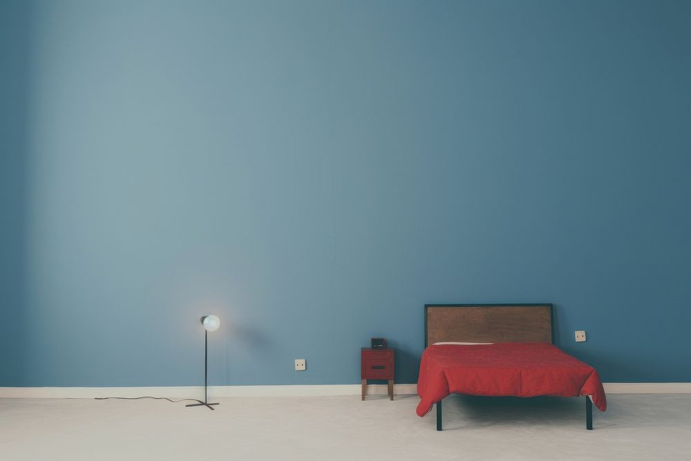 Bedroom architecture furniture lamp. AI generated Image by rawpixel.